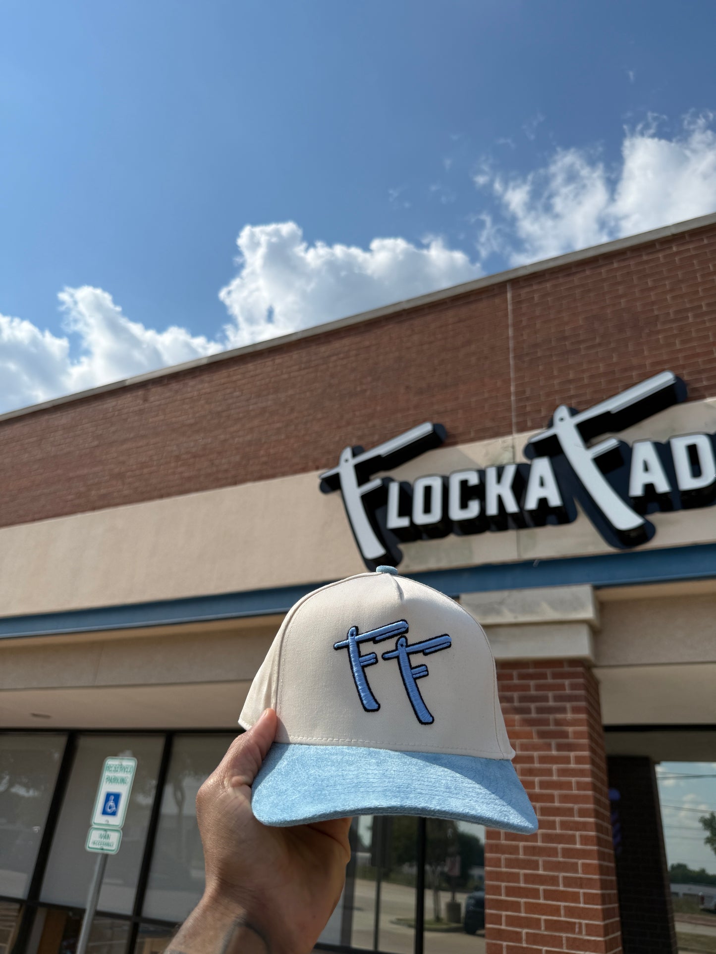 FF Logo Hat CREAM/LIGHT BLUE
